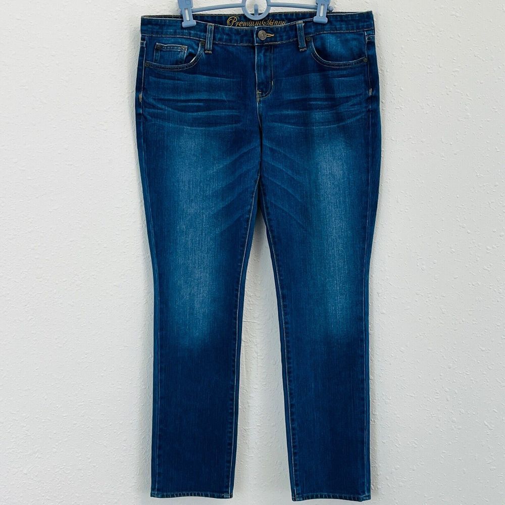 Womens 14/32 Gap Premium Skinny Jeans‎ Medium Vintage Tint Stretch 32" Inseam